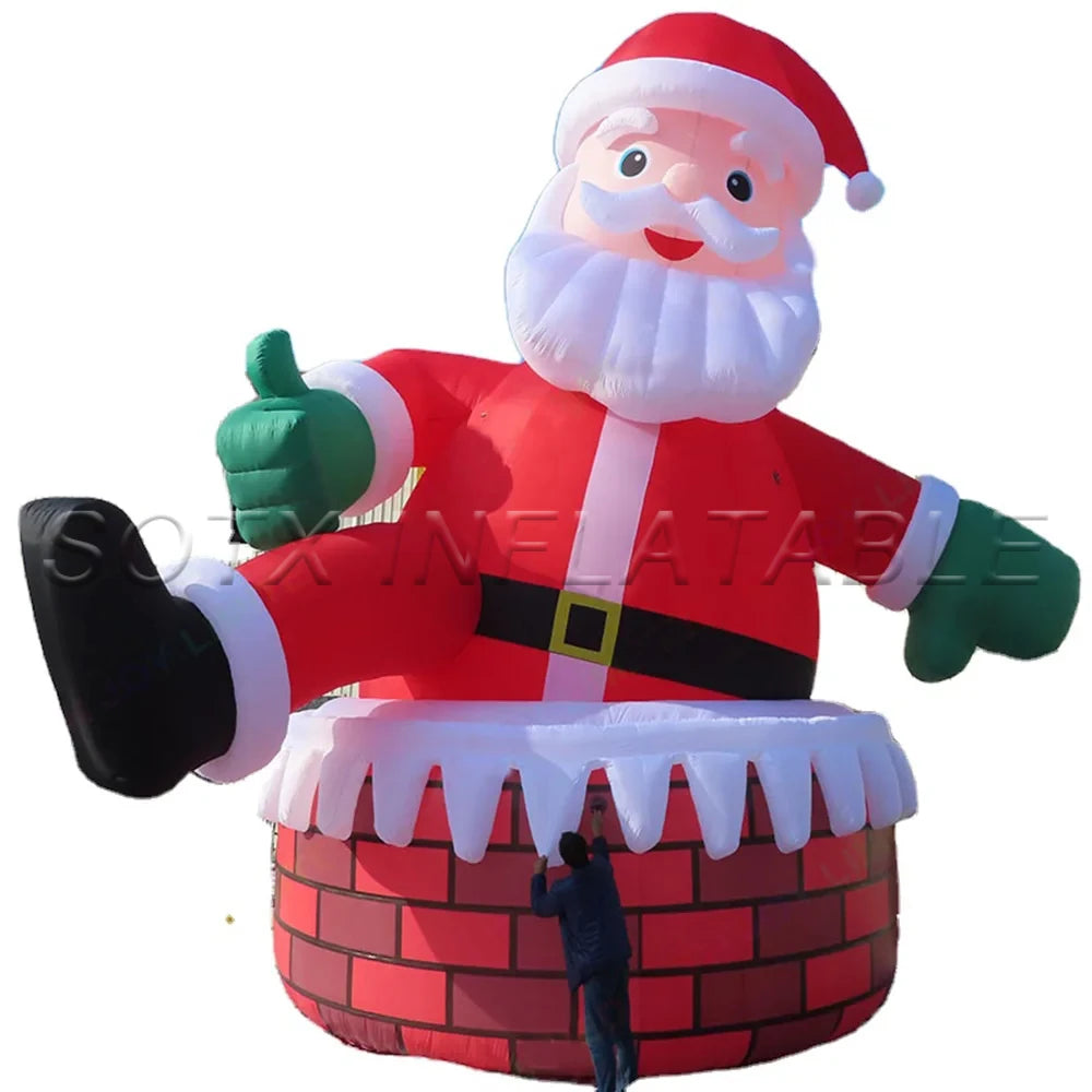 Father Christmas Santa 6m/8m Giant Inflatables Santa Claus Advertising Inflatable Christmas Old Man 2021 New Big Inflatable
