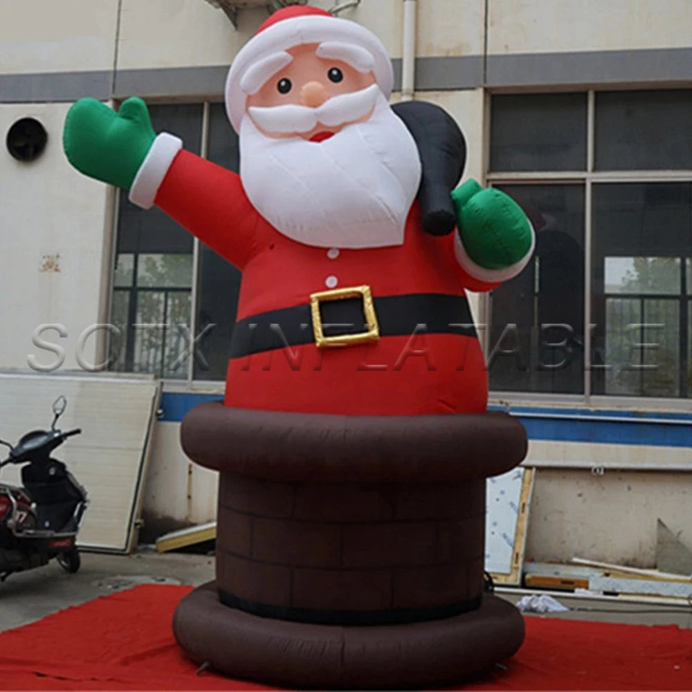 Father Christmas Santa 6m/8m Giant Inflatables Santa Claus Advertising Inflatable Christmas Old Man 2021 New Big Inflatable
