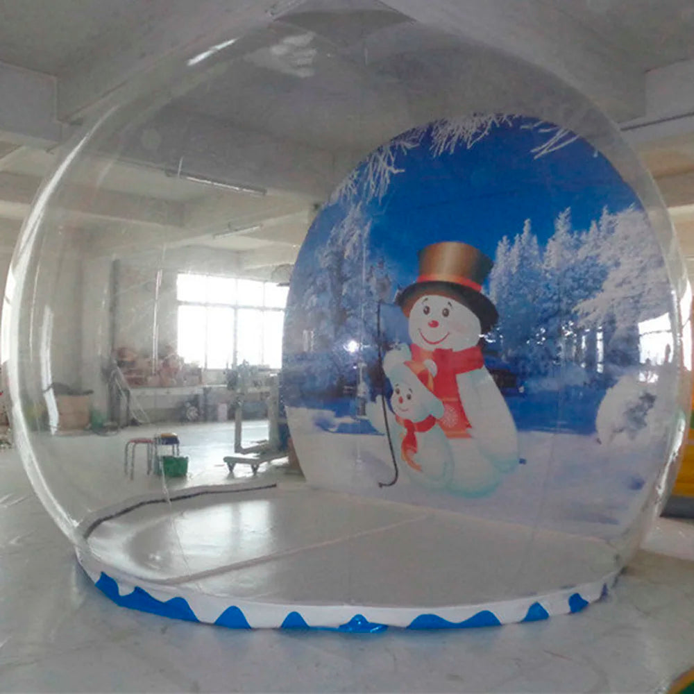3m Transparent Inflatable Christmas Snow Globe Clear Showcase Dome Camping Bubble Tent Balloon Party Photo Booth For Sale