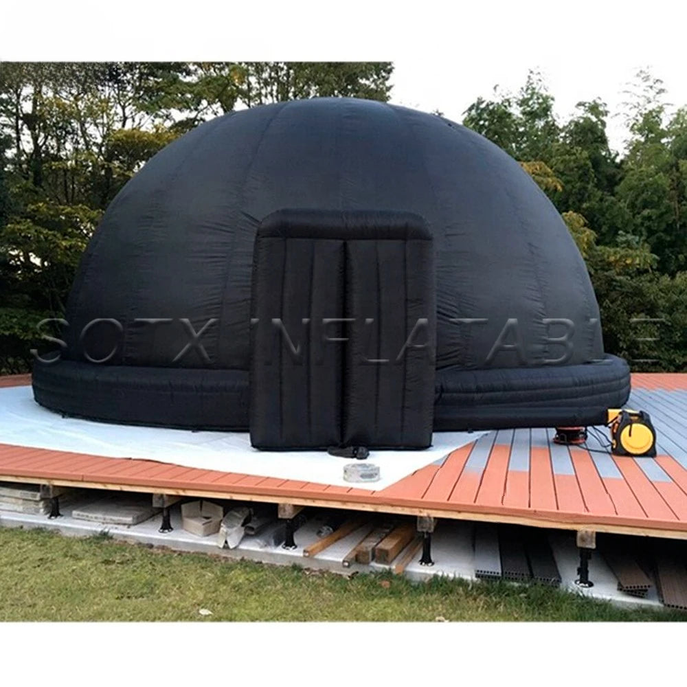 Education Event6 M Mobile Black Inflatable Planetarium Dome,360 Degree Astronomical Tent Movie Cinema Area For Scienc