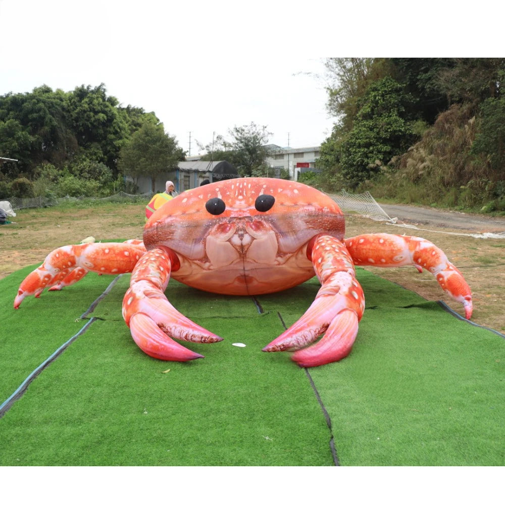 Lifelike Giant Inflatable Crab Blow Up Seafood For Advertisement Restaurant Roof Decoration