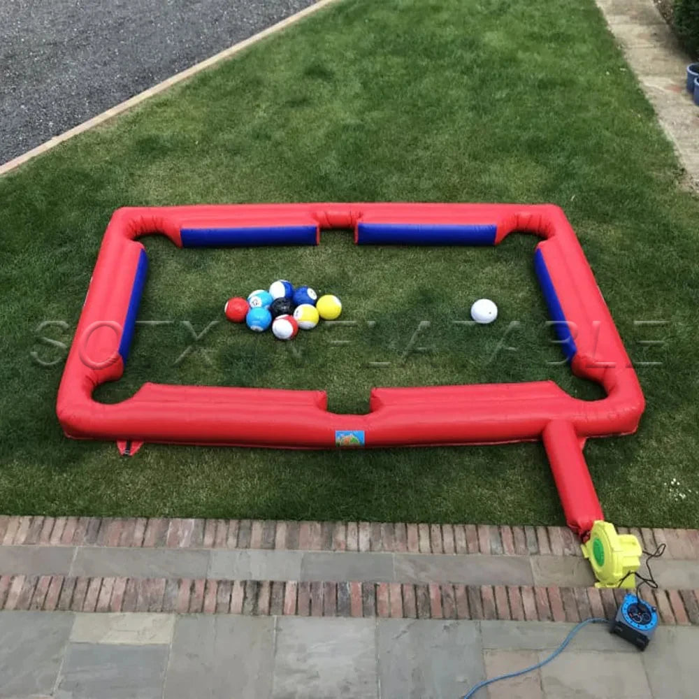 Snooker Soccer Field Attractive Inflatable Snooker Ball Game Playground Football Pool Table With Balls Inflatable Billiard Ball