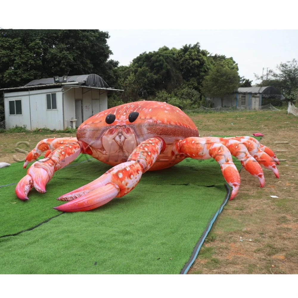 Lifelike Giant Inflatable Crab Blow Up Seafood For Advertisement Restaurant Roof Decoration