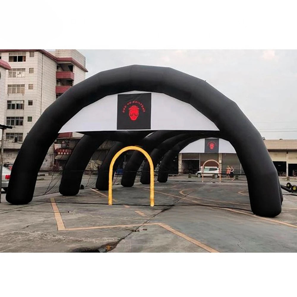 For Party Event Large Dome Black Inflatable Paintball Tent Outdoor Sports Arena Inflatable Arch Event Hall Building Marquee