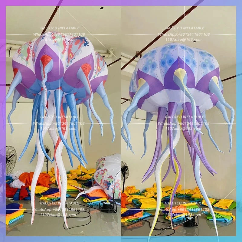 Mall Night Club Bar Marine Life Inflatable Cartoon Dream Jellyfish Air Model theme park hanging lights props