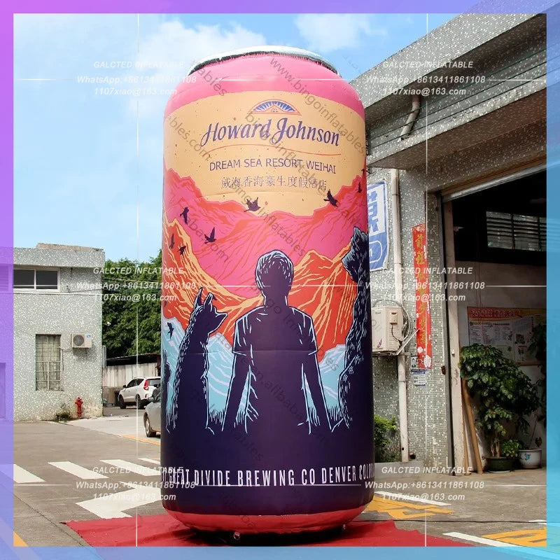 Inflatable Bottle For Shop / Customized Inflatable Drink Can For Decoration / Inflatable Beverage Bottle Can For Advertising