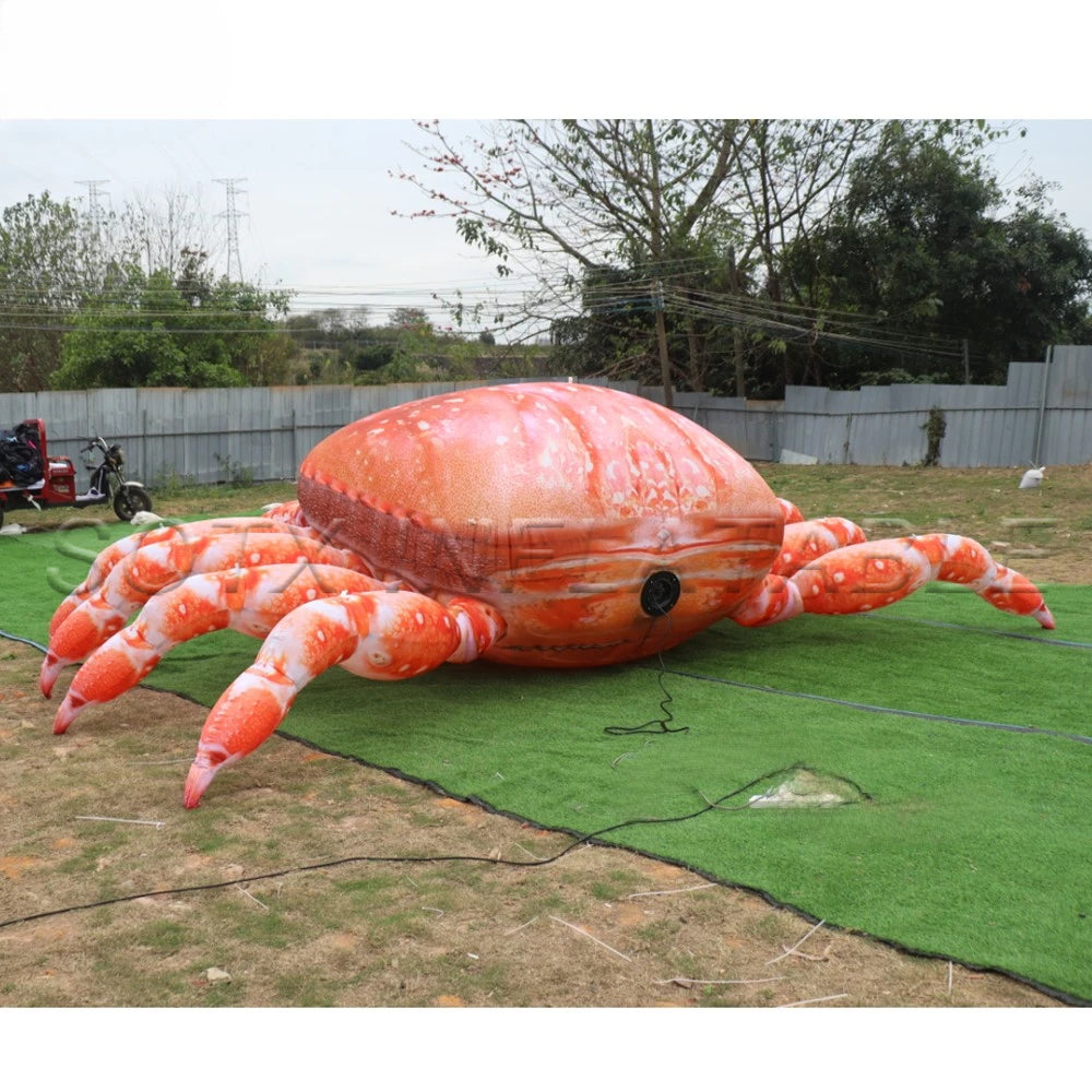 Lifelike Giant Inflatable Crab Blow Up Seafood For Advertisement Restaurant Roof Decoration