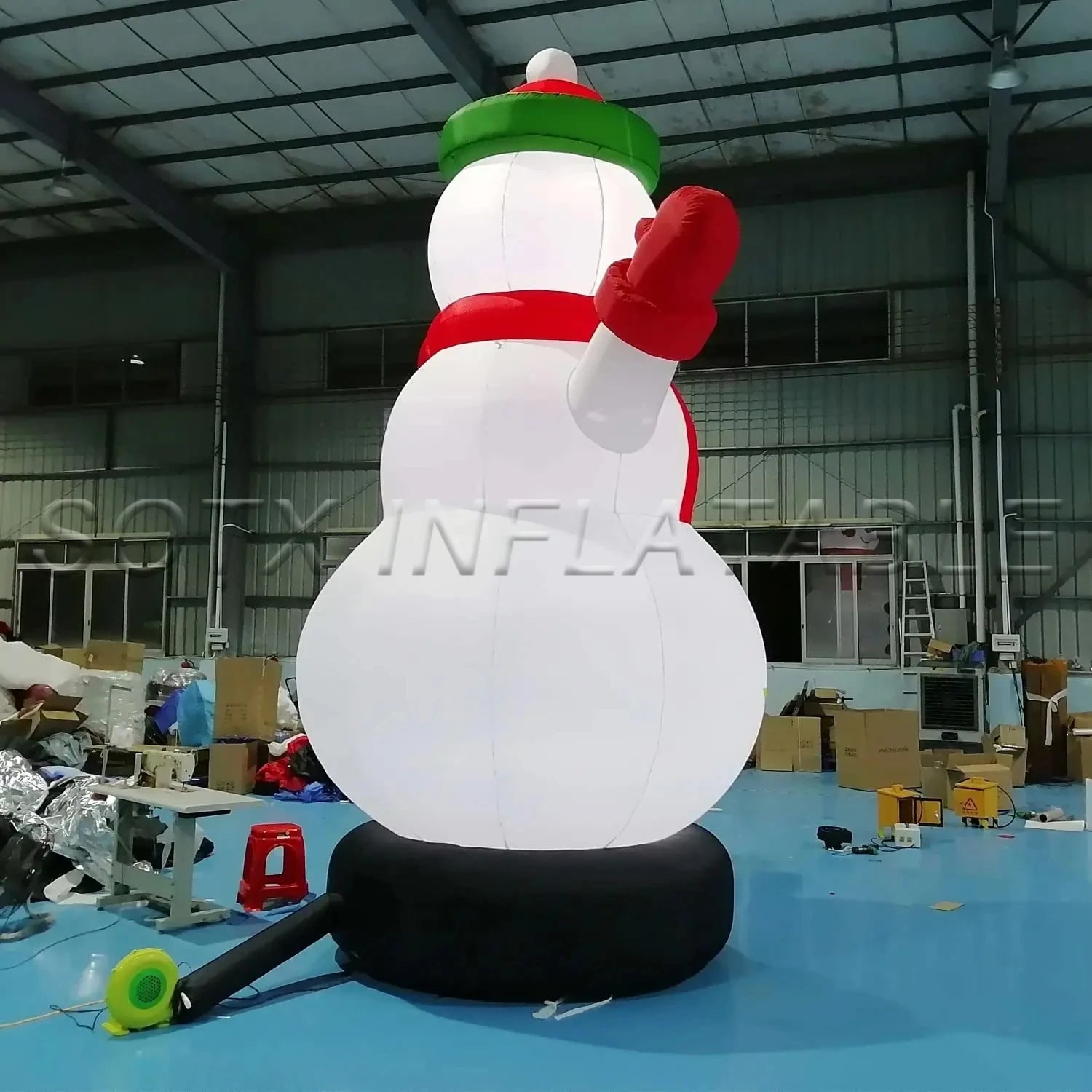 Christmas Decorations 16.4ft Inflatables Snowman Giant Inflatable Snowman Model for Christmas Indoor Outdoor Garden