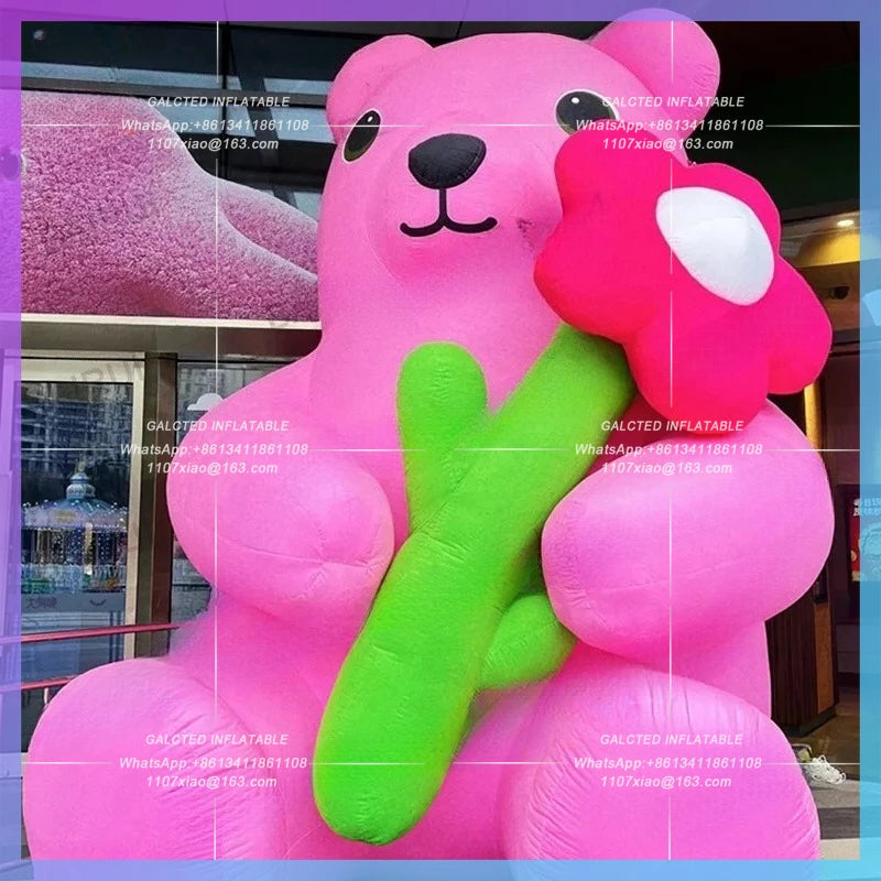 inflatable bear cartoon balloon doll Red cute valentine's Day gift strawberry doll