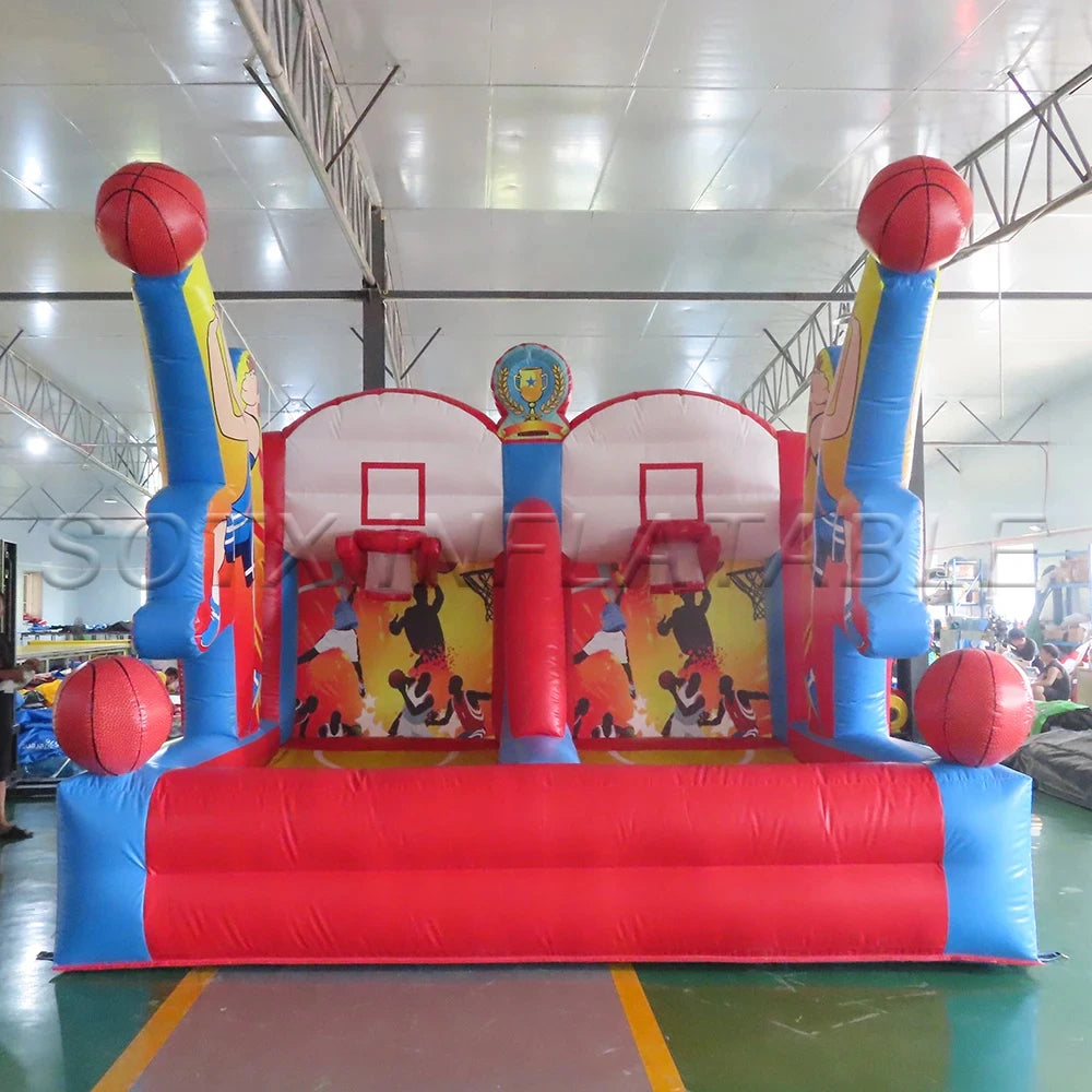 shoot game for sale Promotion 2 players inflatable basketball hoop double for adult manufacturer good inflatable basketball
