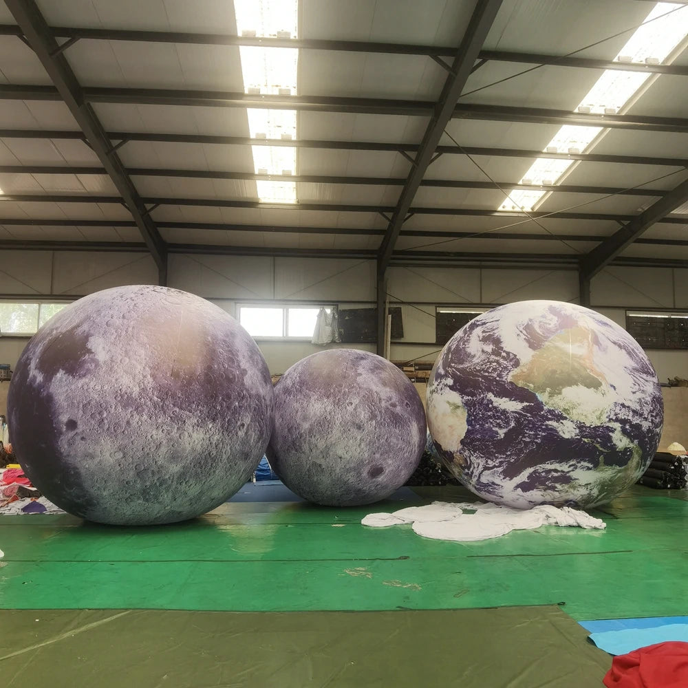 Oxford Pvc Giant Inflatable Earth Globe Balloon With Led Lighting Planet Big World Earth Map Ball For Event Decoration
