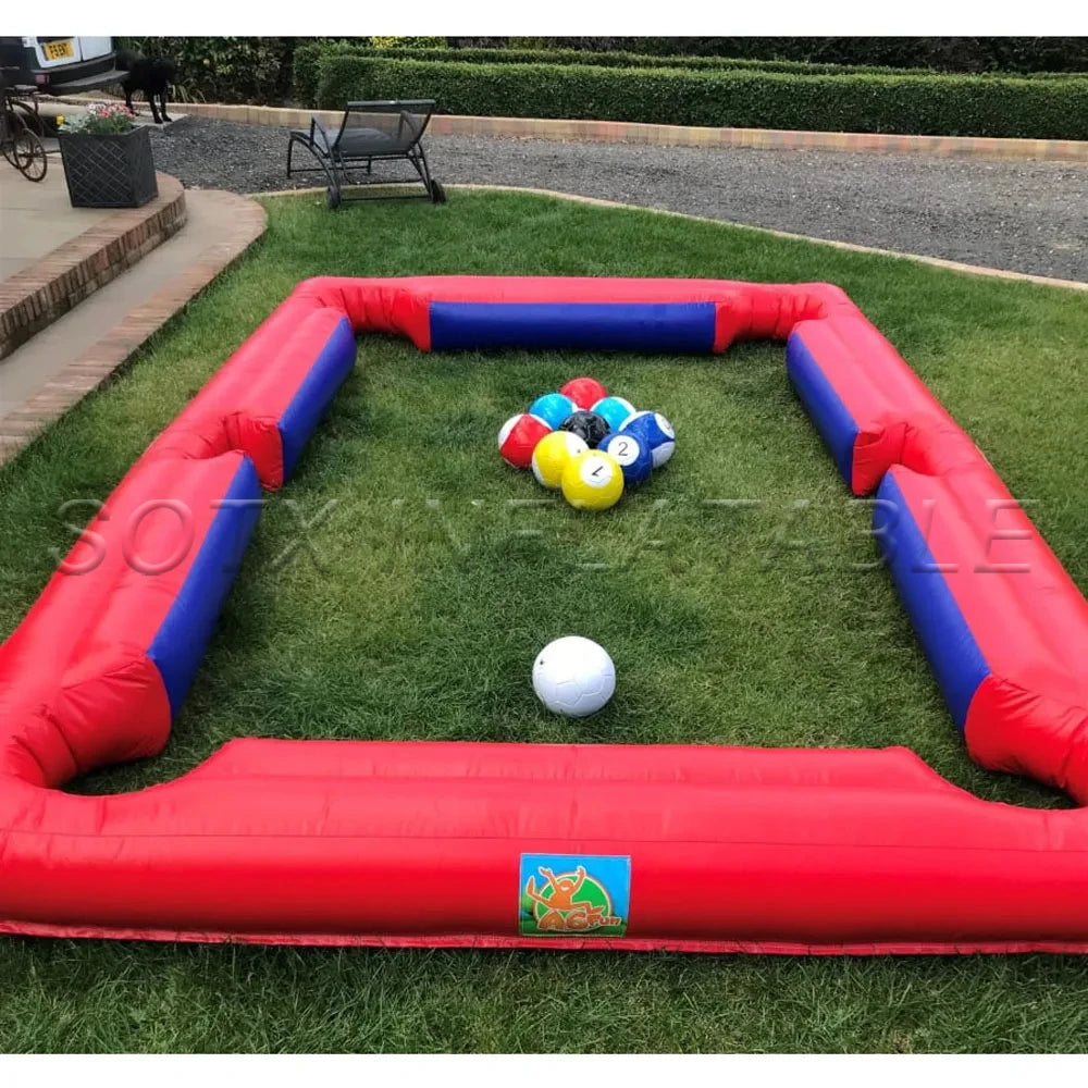 Snooker Soccer Field Attractive Inflatable Snooker Ball Game Playground Football Pool Table With Balls Inflatable Billiard Ball