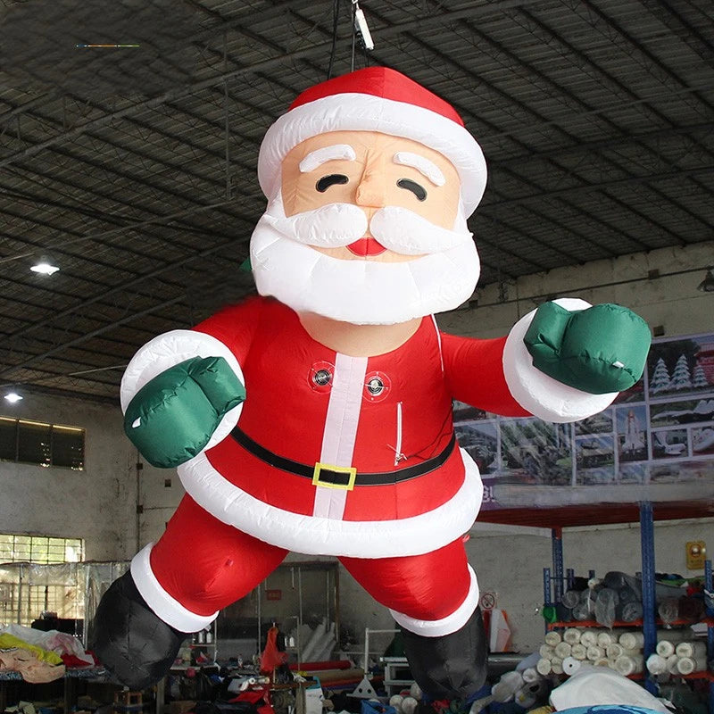 Santa Claus 3m Inflatable Climbing High Cartoon Advertising Father Christmas for Outdoor Building Decoration