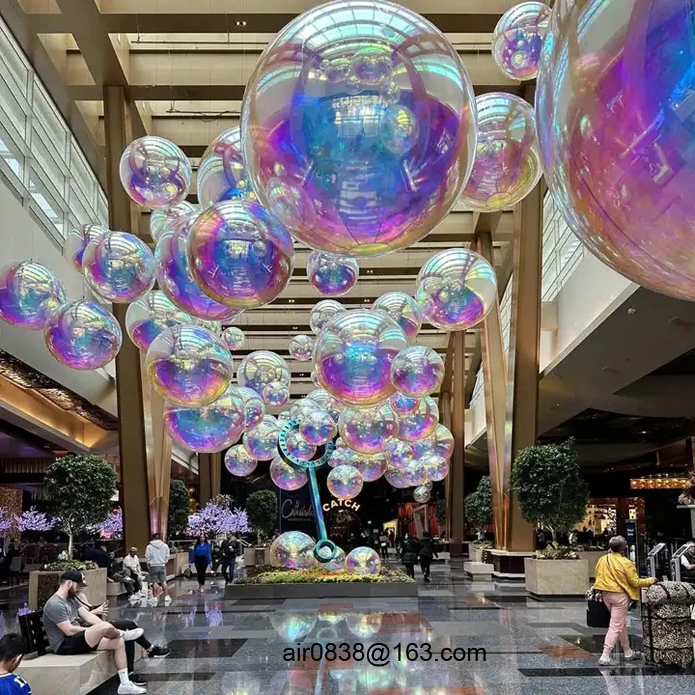 Hot Sales Giant Chrome Plated Inflatable Mirror Ball Reflective Mirror Sphere Disco Balloon For Christmas Party Decoration