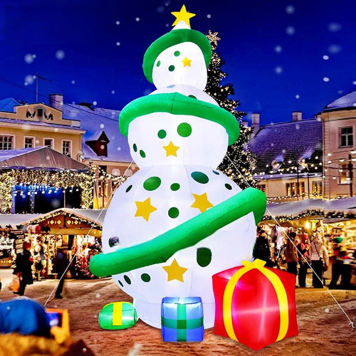 (12.1Ft) Inflatable 3.7 Meters High Christmas Snowman Inflatable Christmas Outdoor For Xmas Event Decoration Toys - BG-FSD29