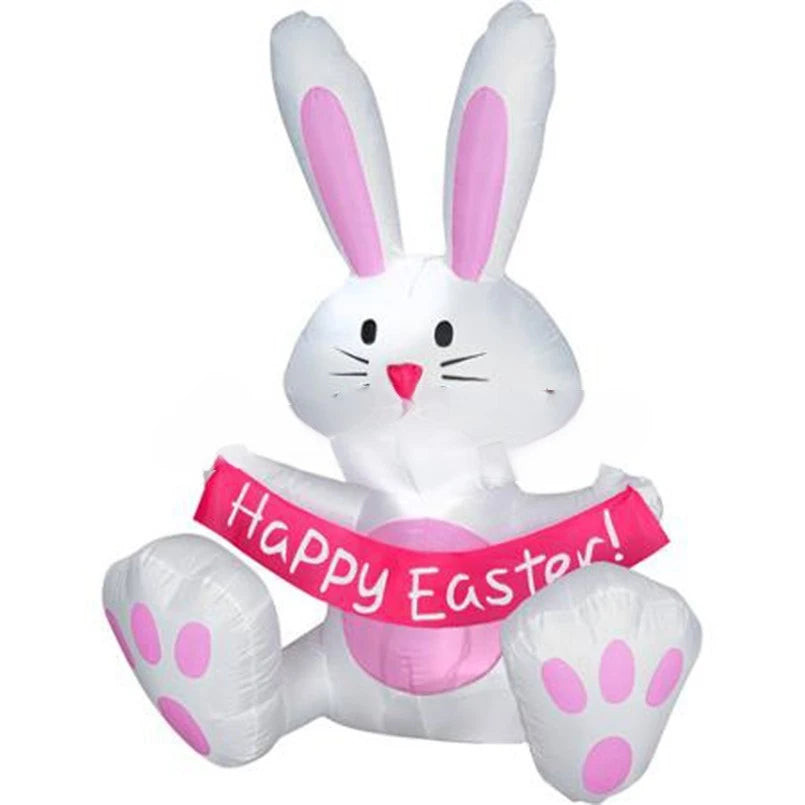 Events and Party Big balloon inflatable sitting bugs holding an banner Happy Easter for