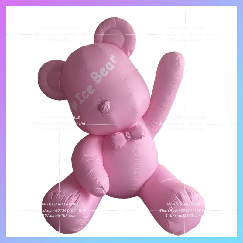 inflatable bear cartoon balloon doll Red cute valentine's Day gift strawberry doll