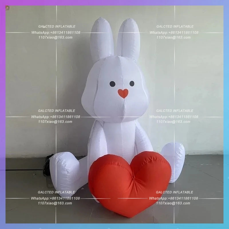 rabbit model can be customized Inflatable take care to sit Valentine's Day Confession Party romantic lighting stage props
