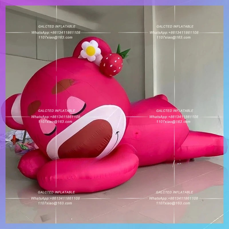 inflatable bear cartoon balloon doll Red cute valentine's Day gift strawberry doll