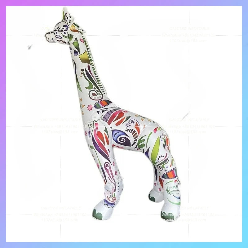 Graffiti Giraffe Model DIY ethnic Giant inflatable cartoon pattern landscape tourism activities lighting advertising props