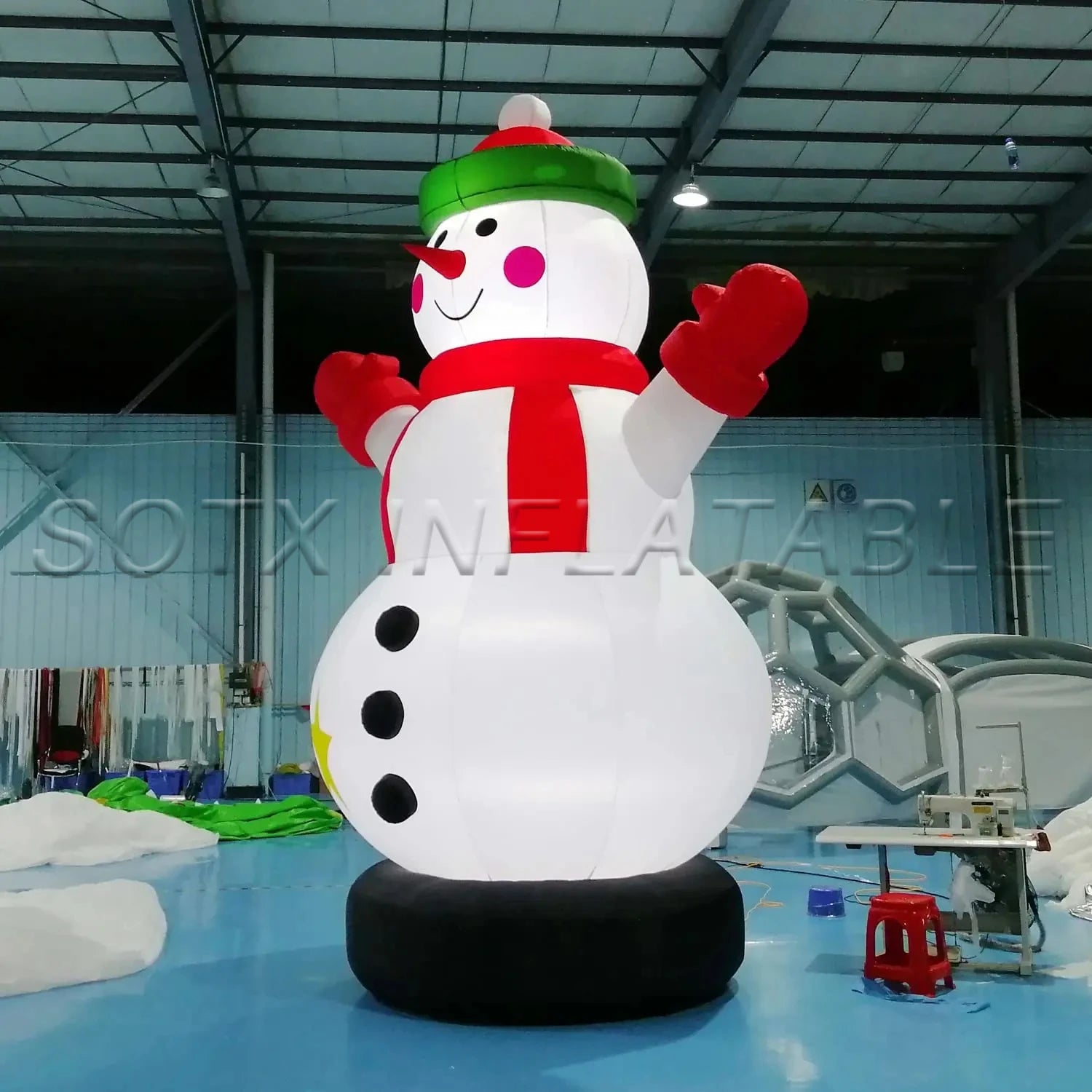 Christmas Decorations 16.4ft Inflatables Snowman Giant Inflatable Snowman Model for Christmas Indoor Outdoor Garden