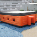 Marquee Trade Show Tent 2023 Giant Inflatable Orange And Black Cube Tent Mobile Inflatable Commercial Used Exhibition