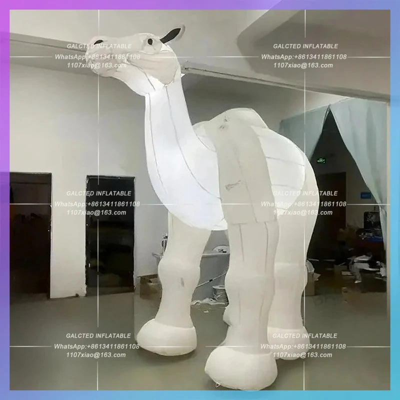 white camels animal zoo advertising hot desert inflatable camel